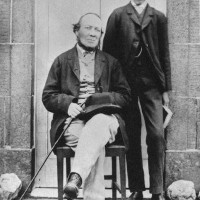 RLS con su padre en 1865 en Eliban Villa, Peebles (la que describo en la novela)